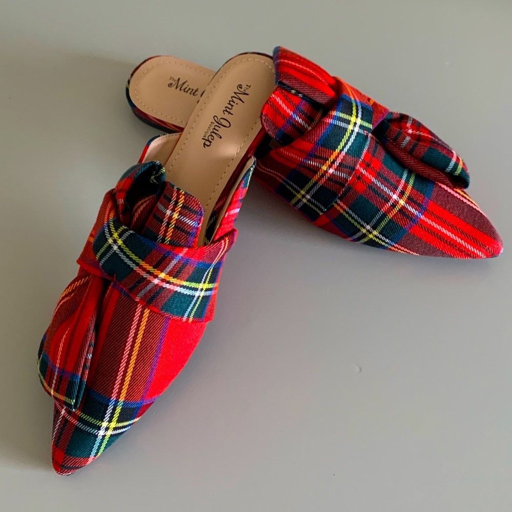 The Mint Julep Tartan Mules